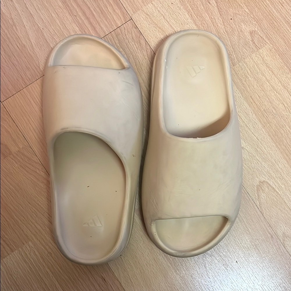 Adidas Beige Slide Sandals